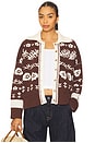 view 1 of 5 Shelby Cardigan in Chocolate
