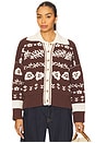 view 2 of 5 Shelby Cardigan in Chocolate