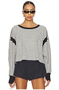 view 2 of 6 x FP Movement My Time Layer Textured Sweatshirt in Black & White
