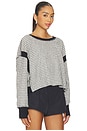 view 3 of 6 x FP Movement My Time Layer Textured Sweatshirt in Black & White