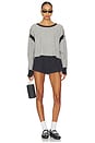 view 5 of 6 x FP Movement My Time Layer Textured Sweatshirt in Black & White
