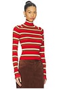 view 2 of 4 x REVOLVE Breeze Striped Turtleneck Sweater in Red Cinnamon Combo