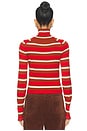 view 3 of 4 x REVOLVE Breeze Striped Turtleneck Sweater in Red Cinnamon Combo