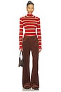 view 4 of 4 x REVOLVE Breeze Striped Turtleneck Sweater in Red Cinnamon Combo
