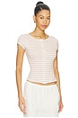 view 2 of 5 JERSEY MOST WANTED STRIPED in Mauve & Ivory Stripe