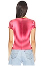 view 3 of 5 Most Wanted Striped Cardigan in Red & White Stripe
