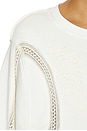 view 6 of 5 SWEAT INCLUSION DENTELLE LOVE  in Clean Ivory