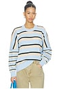 view 1 of 4 JERSEY STRIPE MUSE in Ice Blue Combo