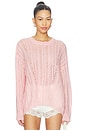 view 1 of 4 Sheer Luck Cable Sweater in Peach Skin
