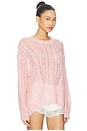 view 2 of 4 Sheer Luck Cable Sweater in Peach Skin