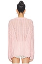 view 4 of 4 Sheer Luck Cable Sweater in Peach Skin