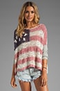 view 1 of 4 Flag Sweater in Red/White/Blue in Red & White & Blue