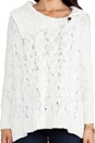 view 4 of 5 Berkeley Cable Poncho Sweater in Ivory
