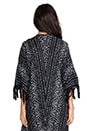 view 3 of 5 Patterned Kimono Cardigan in Black Combo