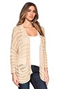view 2 of 3 Last Night Stripe Cardigan in Tan