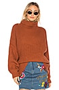 view 1 of 4 Swim Too Deep Pullover Sweater in Terracotta