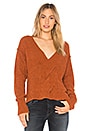 view 1 of 4 Coco V-Neck Sweater in Terracotta