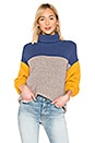 view 1 of 4 Softly Structured Colorblock Sweater in Blue