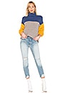 view 4 of 4 Softly Structured Colorblock Sweater in Blue