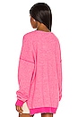 view 3 of 4 Sweater Weather V Neck in Hot Pink Combo