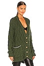 view 2 of 4 Montana Cable Cardi in Aged Pine