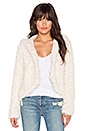 view 1 of 4 Hooded Faux Fur Fluffy Coat in Ivory