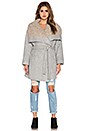 view 2 of 4 Cozy Belted Wrap Coat in Grey