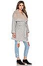 view 3 of 4 Cozy Belted Wrap Coat in Grey