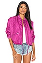view 1 of 4 Easy Quilted Bomber in Pink