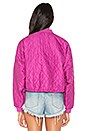view 3 of 4 Easy Quilted Bomber in Pink