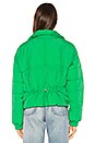 view 3 of 4 Slouchy Cropped Puffer Coat in Green