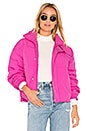 view 1 of 4 Slouchy Cropped Puffer Coat in Pink