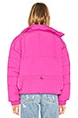 view 3 of 4 Slouchy Cropped Puffer Coat in Pink