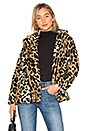 view 1 of 4 Kate Faux Fur Leopard Coat in Brown