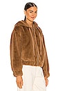 view 2 of 4 Freya Fur Hoodie in Cinnamon Sprinkle