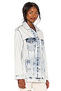 view 3 of 5 Destroyed Long & Lean Trucker Jacket in Cloud Wash