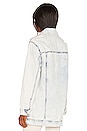 view 4 of 5 Destroyed Long & Lean Trucker Jacket in Cloud Wash
