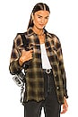 view 1 of 4 Anneli Plaid Shirt Jacket in Tobacco Combo