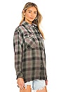 view 2 of 4 Anneli Plaid Shirt Jacket in Spanish Olive