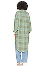 view 3 of 3 Plaid Long Ruby Jacket in Sage Combo