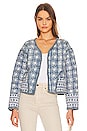 view 1 of 4 Kara Quilted Cardi Jacket in Pacific Combo