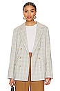 view 2 of 5 BLAZER CUADROS FREE PEOPLE OLIVIA in Natural Plaid Combo