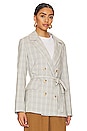 view 3 of 5 BLAZER CUADROS FREE PEOPLE OLIVIA in Natural Plaid Combo