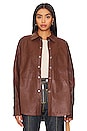 view 1 of 4 Easy Rider Faux Leather Shacket in Desert Topaz