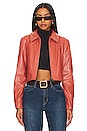 view 1 of 5 x REVOLVE Clarkie Faux Leather Jacket in HOTSAUCE
