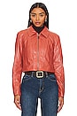 view 2 of 5 x REVOLVE Clarkie Faux Leather Jacket in HOTSAUCE