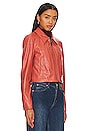 view 3 of 5 x REVOLVE Clarkie Faux Leather Jacket in HOTSAUCE