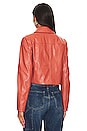 view 4 of 5 x REVOLVE Clarkie Faux Leather Jacket in HOTSAUCE