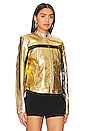 view 3 of 5 x REVOLVE x We The Free FAST LANE METALLIC Faux Leather Jacket in GOLD RUSH