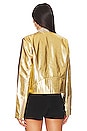 view 4 of 5 x REVOLVE x We The Free FAST LANE METALLIC Faux Leather Jacket in GOLD RUSH